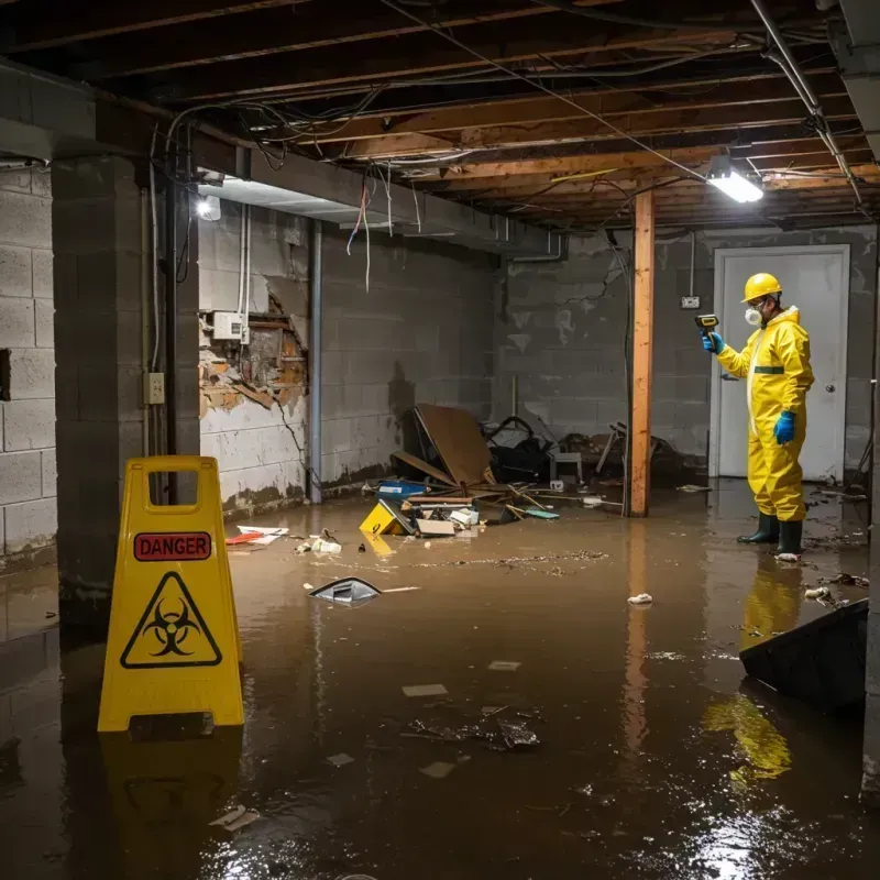 Flooded Basement Electrical Hazard in Tacoma, WA Property