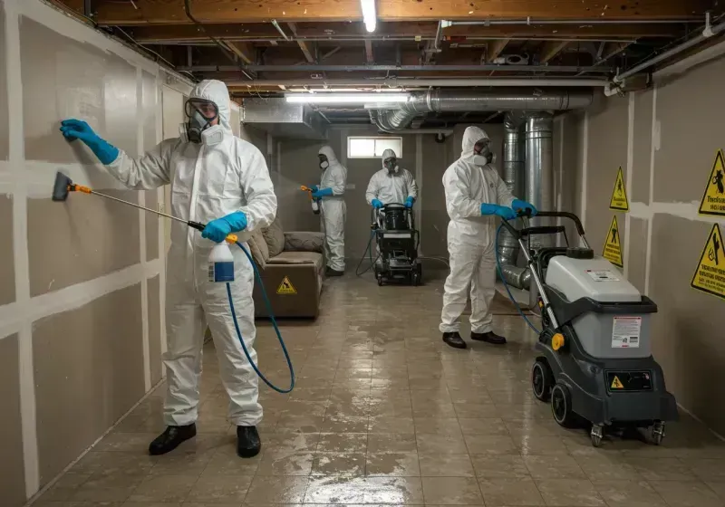 Basement Moisture Removal and Structural Drying process in Tacoma, WA